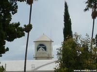 The water tower at Paramount Studios can easily be seen from the cemetery