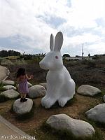 One of the 8 foot tall bunnies