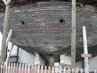 The stern of the Galilee at Fort Mason