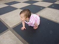 Tiffany exploring the Giant Chessboard of Morro Bay