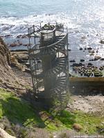 These Stairs to Nowhere rise up out of Shell Beach.