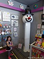 Tiffany with the World's Largest Pez Dispenser