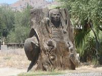 Wooden carving near the head of John Muir