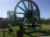 The World's Largest Wagon Wheel and Pickaxe in Canada