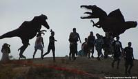 A 5K Zombie Race is always better with dinosaurs