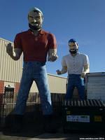 Two Bunyan Muffler Men in Hayward