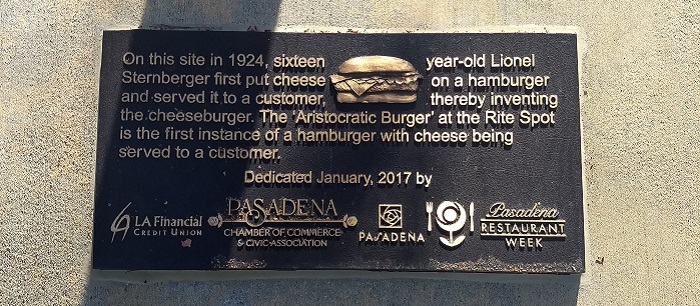 Pasadena Cheeseburger Plaque