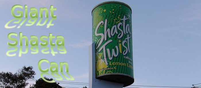 Giant Shasta Soda Cans